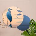 Composition of Wooden Paintings with Bird Print Made in Italy - Belize