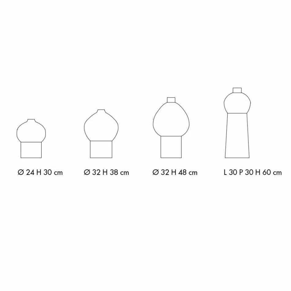 Composition of Decorative Ceramic Vases, Modern Design - Positano Viadurini