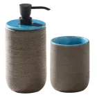 Free Standing Bathroom Cabinet Composition Blue Color including Accessories - Maryse Viadurini