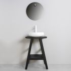 Black Bathroom Cabinet Composition Complete with Mirror and Accessories - Maryse Viadurini