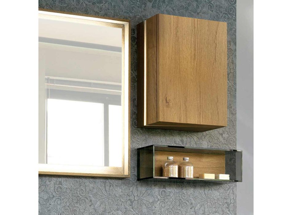 Bathroom Furniture Composition 150 cm in Luxury Natural Wood - Alide Viadurini