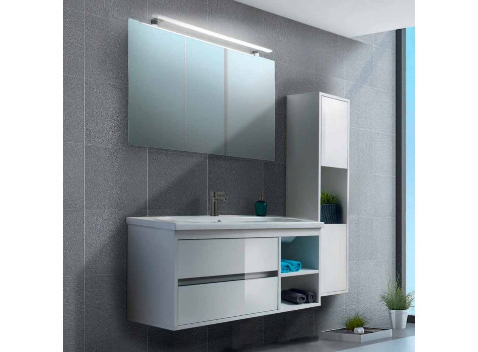 Composition Suspended Bathroom Furniture in Melamine and MDF - Becky