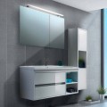 Bathroom Cabinet 100 cm, Mirror, Wash Basin and Column – Becky