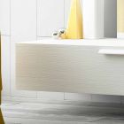 Happy modern lacquered wood suspended bathroom furniture composition Viadurini