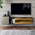 Living Room Wall Furniture Composition in MDF Made in Italy - Malene