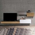 Composition of living room furniture and TV stand in MDF Made in Italy - Hedda