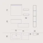 Composition wooden furniture bathroom made in Italy Forlì Viadurini