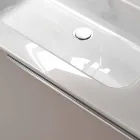 Composition of suspended bathroom furniture in wood design made Italy Genoa Viadurini