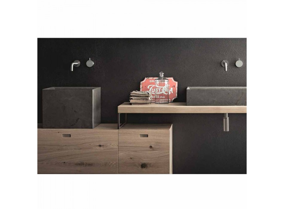 Modern Bathroom Composition of Ground Design Furniture Made in Italy - Farart6 Viadurini