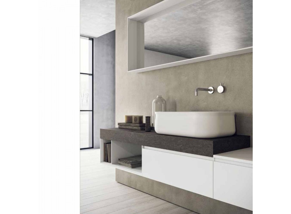 Modern and Suspended Composition of Design Bathroom Furniture - Callisi2 Viadurini