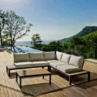 Angular Outdoor Living Room Composition with Aluminum Structure - Verve Viadurini