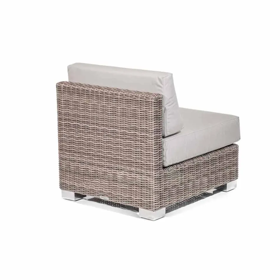 Outdoor seating composition with hand-woven structure Rita Viadurini