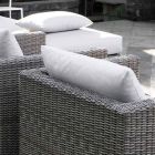 Outdoor seating composition with hand-woven structure Rita Viadurini