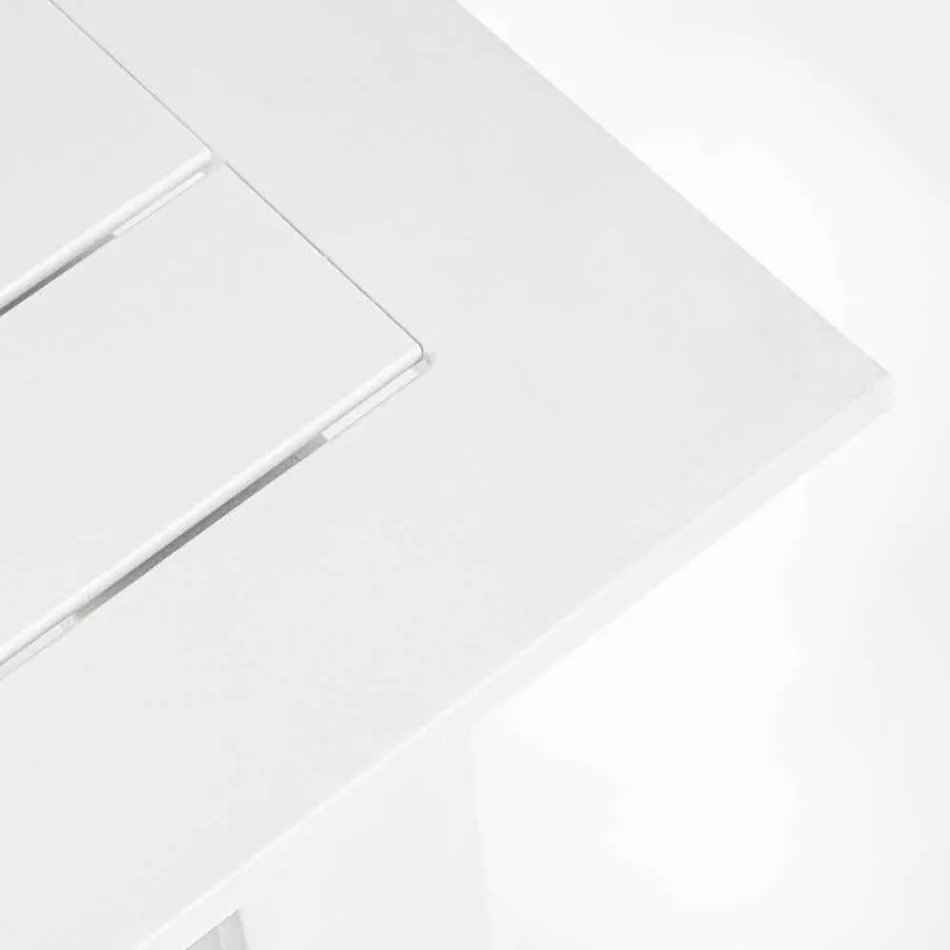 Outdoor Living Room Composition in Aluminum with Fabric Cushions - Yoshi Viadurini