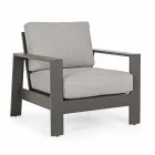 Outdoor Living Room Composition in Aluminum with Fabric Cushions - Yoshi Viadurini