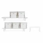 Outdoor Living Room Composition in Aluminum and Homemotion Fabric - Francine Viadurini