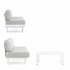 Outdoor Living Room Composition in Aluminum and Homemotion Fabric - Francine Viadurini