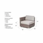 Composition living from crafts garden Ania, modern design Viadurini