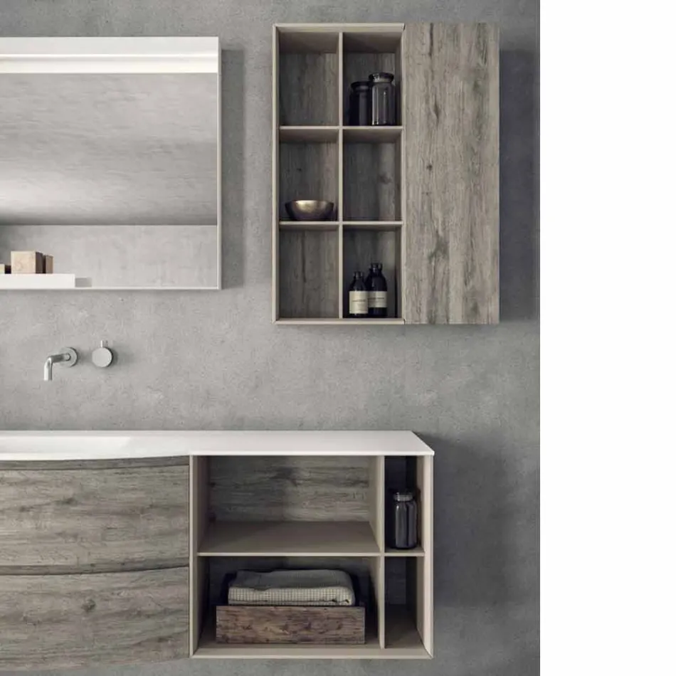 Suspended Design Composition, Modern Design Bathroom Furniture - Callisi5 Viadurini