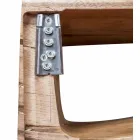 Suspended Composition of Bathroom Furniture in Modern Teak Wood - Kristi Viadurini