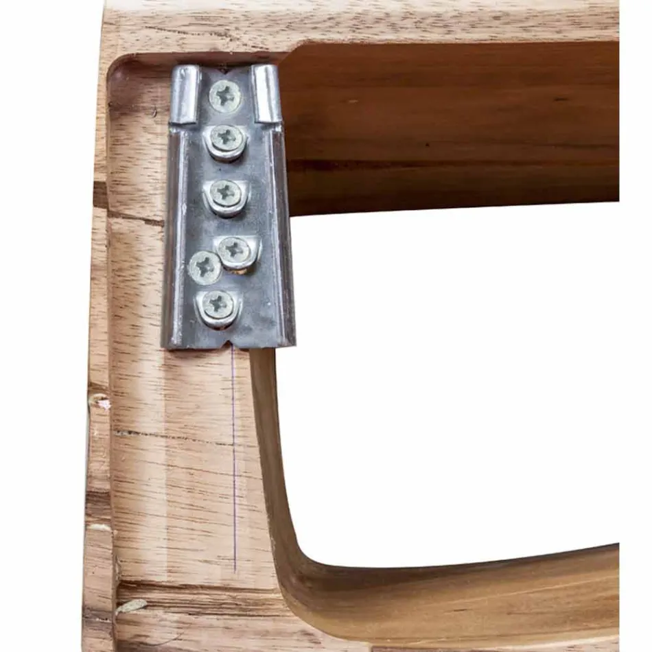 Suspended Composition of Bathroom Furniture in Modern Teak Wood - Kristi Viadurini