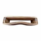 Suspended Composition of Bathroom Furniture in Modern Teak Wood - Kristi Viadurini