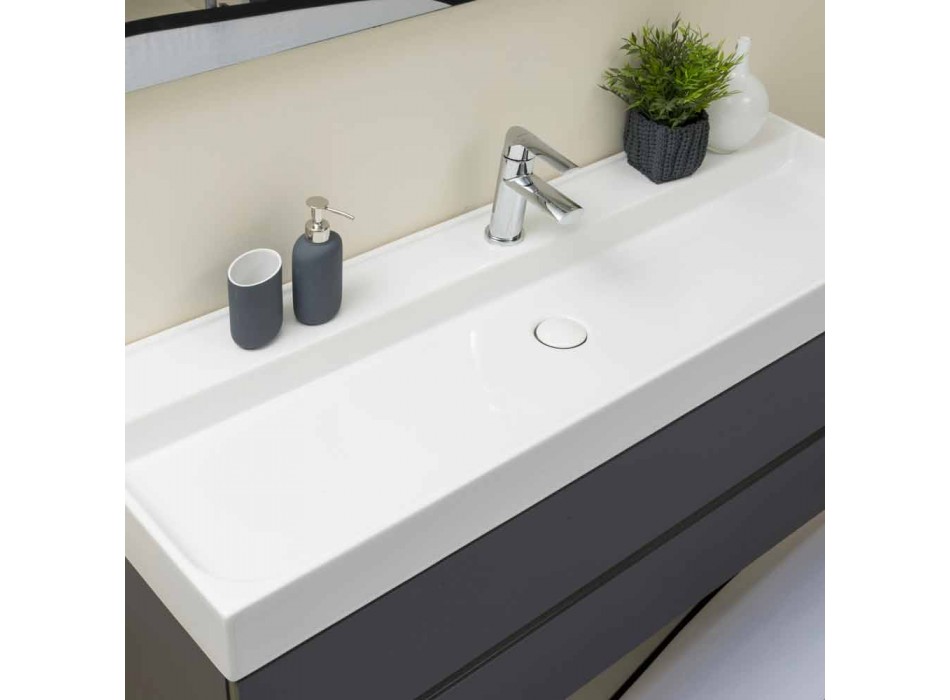 Composition Suspended Bathroom Furniture in MDF Made in Italy - Becky