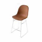 Connubia Calligaris Academy high stool in vintage faux leather, 2 pieces Viadurini