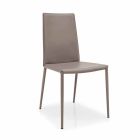 Connubia Calligaris Boheme modern leather and metal chair, 2 pieces Viadurini