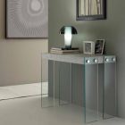 Modern design extendable console with Miss tempered glass legs Viadurini