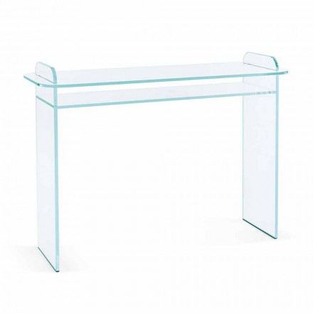 Wall Console for Entrance in Extra-clear Glass Minimal Design - Salvie Viadurini
