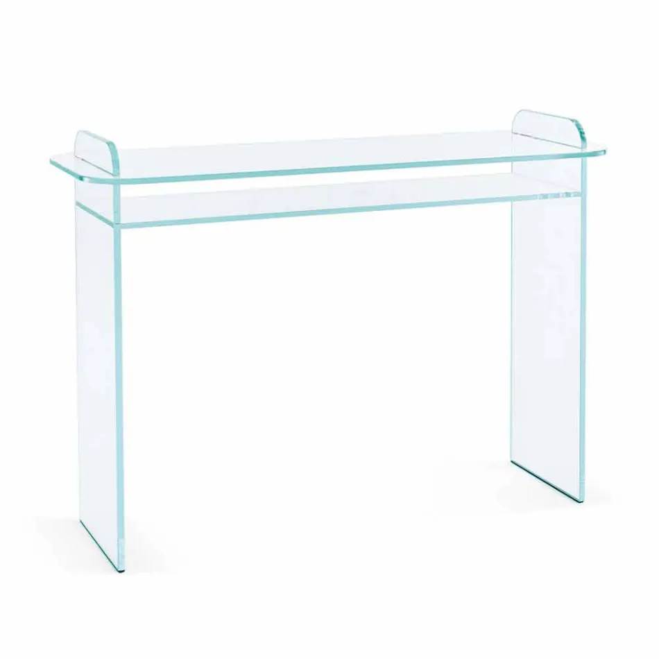 Wall Console for Entrance in Extra-clear Glass Minimal Design - Salvie Viadurini