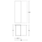 Extendable Console 150 cm in Metal and Melamine Made in Italy - Flap Viadurini