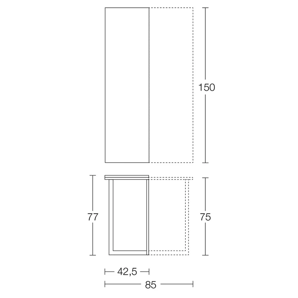 Extendable Console 150 cm in Metal and Melamine Made in Italy - Flap Viadurini