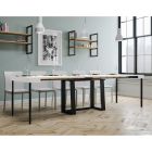 Extendable Console to 288 cm in Wood and Metal Made in Italy - Mistero Viadurini