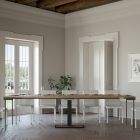 Extendable Console to 300 cm with Anthracite Iron Structure Made in Italy - Troll Viadurini