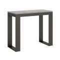 Extendable Console to 300 cm with Anthracite and Wood Frame Made in Italy - Fata