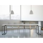 Console Extendable to 300 cm with modern Anthracite Frame Made in Italy - Carriage  Viadurini