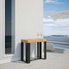 Extendable Console to 300 cm in Wood with Anthracite Frame Made in Italy - Potion Viadurini