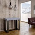 Extendable Console to 300 cm in Wood with Anthracite Frame Made in Italy - Potion