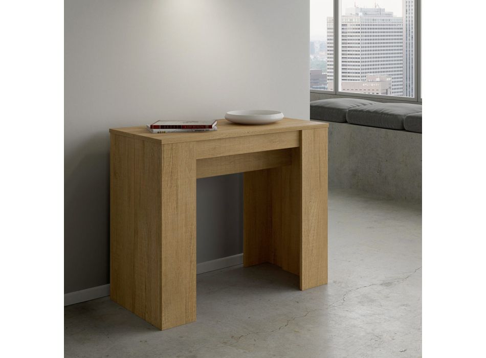 Extendable Console to 308 cm with Central Support Made in Italy - Oracle Viadurini