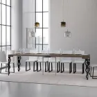 Extendable Console with Modern Iron Legs Made in Italy - Palazzo Viadurini