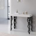 Extendable Console with Modern Iron Legs Made in Italy - Palazzo