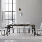 Extendable Console with Modern Iron Legs Made in Italy - Palazzo Viadurini