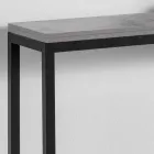 Extendable Console with Top in Melamine and Base in Painted Metal - Adino Viadurini