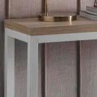 Extendable Console with Top in Melamine and Base in Painted Metal - Adino Viadurini