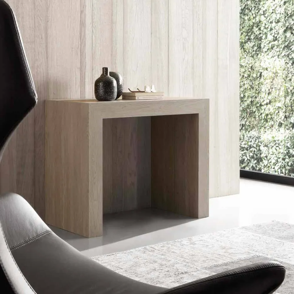Extendable console up to 295 cm in Uri folding melamine Viadurini