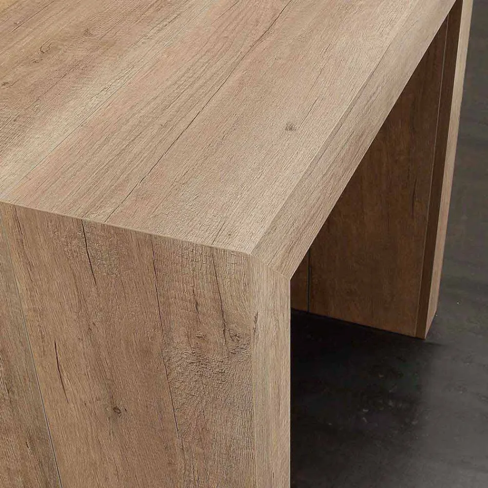 Extendable console up to 295 cm in Uri folding melamine Viadurini