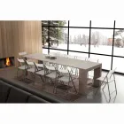 Extendable console up to 295 cm in Uri folding melamine Viadurini