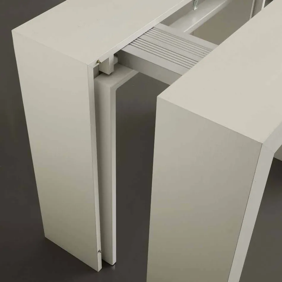 Extendable console up to 295 cm in Uri folding melamine Viadurini